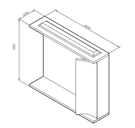 Зеркальный шкаф AM.PM Like M80MPR0801WG 80 см, с подсветкой, правый, белый Зеркальный шкаф AM.PM Like M80MPR0801WG 80 см, с подсветкой, правый, белый