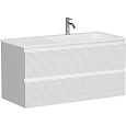 Картинка анонса товара «тумба под раковину sancos folk fl100rw правая 995х445х500 bianco, подвесная»