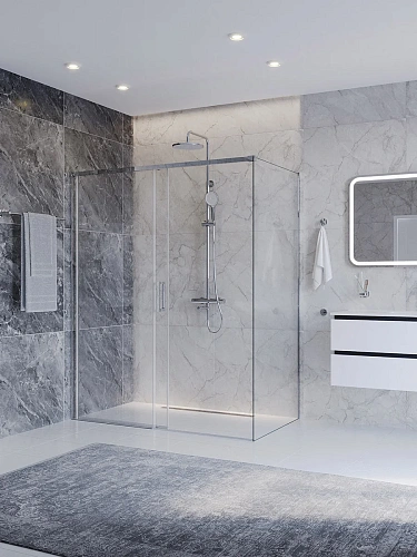 Душевой уголок CEZARES PLANE-AH-1-150/100-C-CR 150x100 см Душевой уголок CEZARES PLANE-AH-1-150/100-C-CR 150x100 см