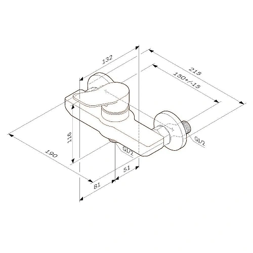 Смеситель для душа AM.PM X-Joy F85A20033 белый Смеситель для душа AM.PM X-Joy F85A20033 белый