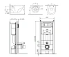 Комплект унитаза AM.PM Spirit IS301.701738 с инсталляцией, сиденьем микролифт и клавишей смыва белой