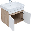 Тумба под раковину Aquanet Оптима 60 00344799 дуб светлый/белый сатин Тумба под раковину Aquanet Оптима 60 00344799 дуб светлый/белый сатин
