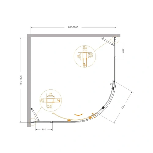 Душевой уголок CEZARES MOLVENO-R-11-90+30-C-Cr-IV 120x120см стекло прозрачное, профиль хром Душевой уголок CEZARES MOLVENO-R-11-90+30-C-Cr-IV 120x120см стекло прозрачное, профиль хром