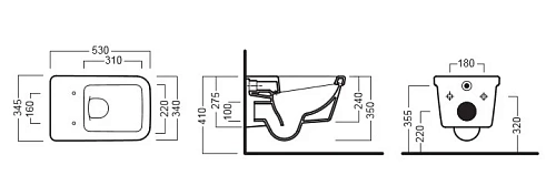 Унитаз подвесной YXJ001 Hatria Erika Pro Q Унитаз подвесной YXJ001 Hatria Erika Pro Q