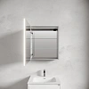 Зеркальный шкаф Sancos Evoke SC8060 600x700х136 мм, из алюминия с LED подсветкой Зеркальный шкаф Sancos Evoke SC8060 600x700х136 мм, из алюминия с LED подсветкой