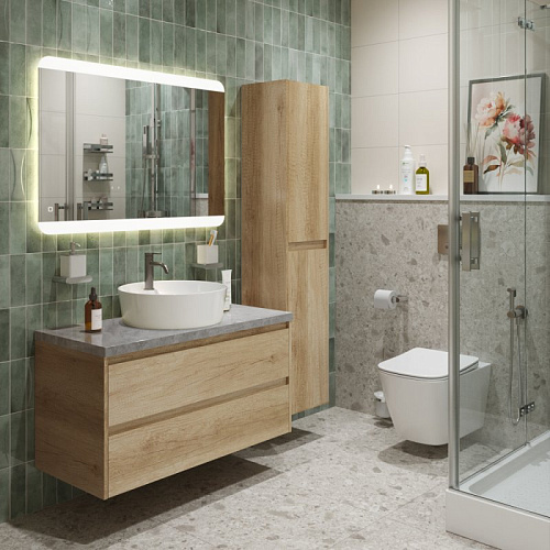 Тумба со столешницей и раковиной BelBagno KRAFT 80 kraft80rnn-kepmgl-1306-set подвесная KRAFT80RNN-KEPMGL-1306-SET Тумба со столешницей и раковиной BelBagno KRAFT 80 kraft80rnn-kepmgl-1306-set подвесная KRAFT80RNN-KEPMGL-1306-SET