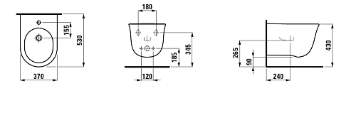 Биде подвесное Laufen The New Classic 8.3085.1.000.302.1 Биде подвесное Laufen The New Classic 8.3085.1.000.302.1