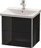 Картинка анонса товара «тумба под раковину duravit xsquare xs418004040 подвесная 61 см черный глянцевый»