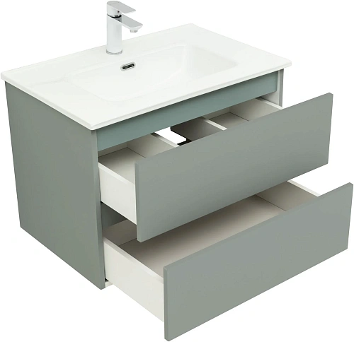 Тумба под раковину Aquanet Вега 2.0 70 мисти грин 00337960 подвесная Тумба под раковину Aquanet Вега 2.0 70 мисти грин 00337960 подвесная