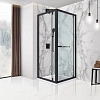 Душевой уголок Vincea Stile VSS-2ST9090CLB-R, 900x900, черный, стекло прозрачное, правый Душевой уголок Vincea Stile VSS-2ST9090CLB-R, 900x900, черный, стекло прозрачное, правый