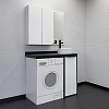 Комплект мебели Comforty Лозанна-100 9111 00-00013800 под стиральную машину со столешницей Калакатта Блэк с раковиной Комплект мебели Comforty Лозанна-100 9111 00-00013800 под стиральную машину со столешницей Калакатта Блэк с раковиной