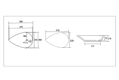 Раковина ABBER Bequem AC2117MW накладная, белая матовая Раковина ABBER Bequem AC2117MW накладная, белая матовая
