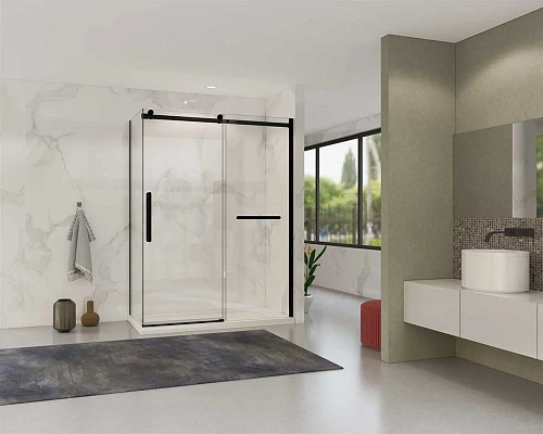 Душевой уголок Vincea Como Soft VSR-1CS1014CLB, 1400x1000, черный, стекло прозрачное Душевой уголок Vincea Como Soft VSR-1CS1014CLB, 1400x1000, черный, стекло прозрачное
