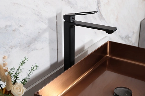 Смеситель для раковины Gid Niagara L057-BM-D L057BMD черный матовый Смеситель для раковины Gid Niagara L057-BM-D L057BMD черный матовый