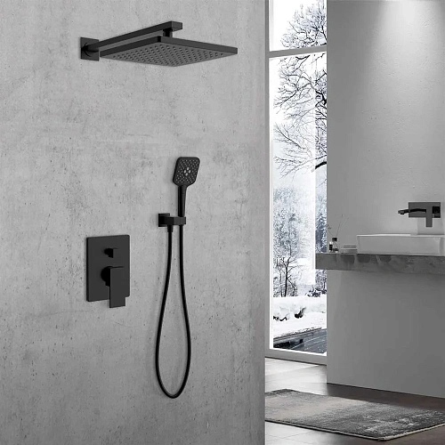 Душевая система Vincea Next VSFW-1N1MB встраиваемая, 2 режима, ограничитель давления Hi Box, черный Душевая система Vincea Next VSFW-1N1MB встраиваемая, 2 режима, ограничитель давления Hi Box, черный