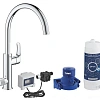 Смеситель для кухни GROHE Blue Pure Eurosmart для подачи смешанной и фильтрованной воды c C-образным 30499000 Смеситель для кухни GROHE Blue Pure Eurosmart для подачи смешанной и фильтрованной воды c C-образным 30499000