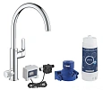 Смеситель для кухни GROHE Blue Pure Eurosmart для подачи смешанной и фильтрованной воды c C-образным 30499000 Смеситель для кухни GROHE Blue Pure Eurosmart для подачи смешанной и фильтрованной воды c C-образным 30499000
