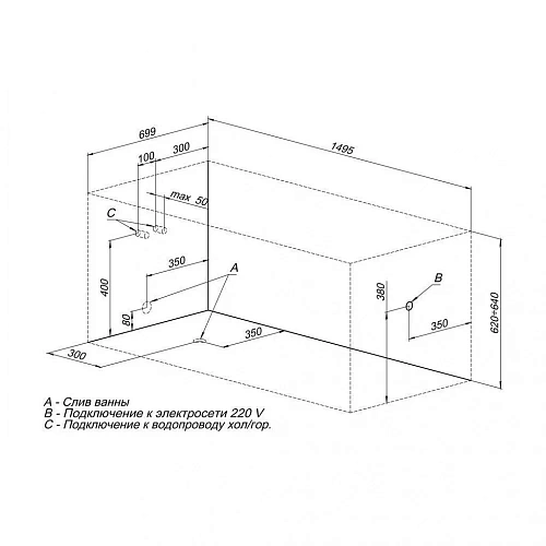 Акриловая ванна Aquanet Nord NEW 150x70 00242330 Акриловая ванна Aquanet Nord NEW 150x70 00242330