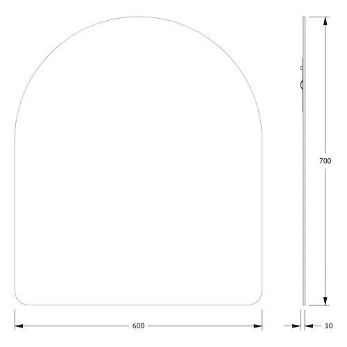 Зеркало Evoform Primary BY 0016 60х70 см со шлифованной кромкой Зеркало Evoform Primary BY 0016 60х70 см со шлифованной кромкой