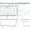 Ванна чугунная Delice Prestige 170х75 с отверстиями под ручки и антискользящим покрытием DLR230625R-AS Ванна чугунная Delice Prestige 170х75 с отверстиями под ручки и антискользящим покрытием DLR230625R-AS