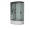 Душевая кабина Frank F412/2L М левосторонняя Black черный профиль матовое стекло 120x80 20074