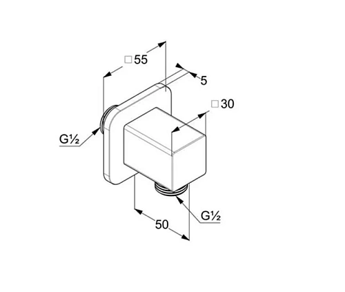 Шланговое подключение Kludi A QA 65548N1-00 брашированная бронза Шланговое подключение Kludi A QA 65548N1-00 брашированная бронза