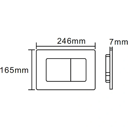 Клавиша смыва Ceruttispa CR03BS из нержавеющей стали матовая сталь Клавиша смыва Ceruttispa CR03BS из нержавеющей стали матовая сталь