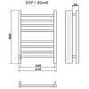 Полотенцесушитель электрический Ника STEP-1 80/40 левый тэн Полотенцесушитель электрический Ника STEP-1 80/40 левый тэн