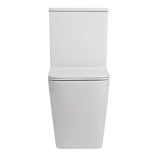 Унитаз напольный ABBER Rechteck AC1210 компакт белый, безободковый с крышкой микролифт Унитаз напольный ABBER Rechteck AC1210 компакт белый, безободковый с крышкой микролифт