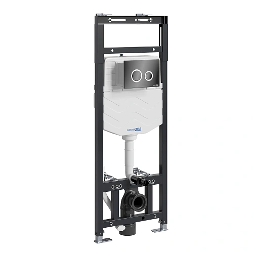 Инсталляция для унитаза WasserKRAFT Alme 15TLT.010.ME.PB01 с клавишей смыва черный Инсталляция для унитаза WasserKRAFT Alme 15TLT.010.ME.PB01 с клавишей смыва черный