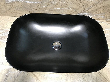 Раковина CeramaLux 78106MB накладная, черный матовый