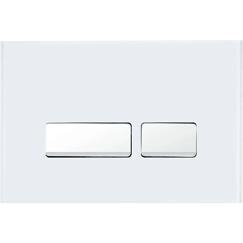 Клавиша смыва Ceruttispa CR06WH белая, из закаленного стекла Клавиша смыва Ceruttispa CR06WH белая, из закаленного стекла