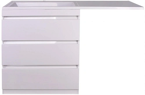 Тумба под раковину Style Line Даллас 130, 3 ящика, Люкс белая СС-00000558 Тумба под раковину Style Line Даллас 130, 3 ящика, Люкс белая СС-00000558