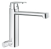 Картинка анонса товара «смеситель для кухни grohe eurosmart cosmopolitan со встроенным запорным вентилем, хром (30195000)»