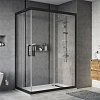 Душевой уголок STWORKI Карлстад 140x90 см профиль черный матовый 466696
