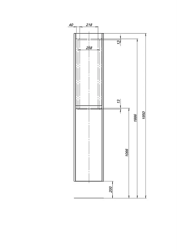 Шкаф-пенал Aquanet Nova Lite 35 дуб рошелье 00242265 Шкаф-пенал Aquanet Nova Lite 35 дуб рошелье 00242265