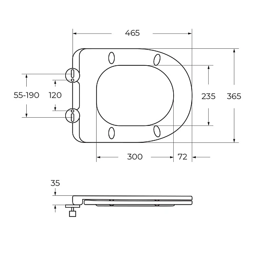 Унитаз подвесной CEZARES RELAX CZR-3806-53-TH-TOR/SC безободковый с сиденьем Унитаз подвесной CEZARES RELAX CZR-3806-53-TH-TOR/SC безободковый с сиденьем