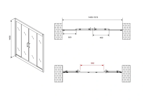 Шторка на ванну ABBER Schwarzer Diamant AG57150 150 см универсальная, профиль хром, стекло прозрачное Шторка на ванну ABBER Schwarzer Diamant AG57150 150 см универсальная, профиль хром, стекло прозрачное