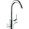 Смеситель для кухни Hansgrohe Talis M52 270, с запорным вентилем, 1jet 14875000, хром