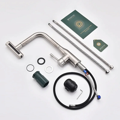 Смеситель для кухни Splenka S206.49.05 с выдвижным изливом, сатин Смеситель для кухни Splenka S206.49.05 с выдвижным изливом, сатин