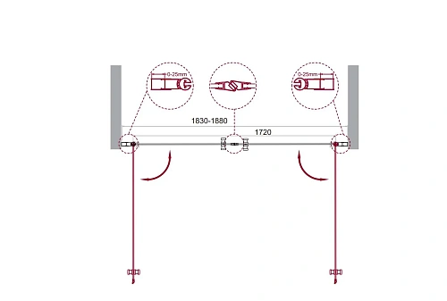 Душевая дверь BelBagno ETNA-B-2-190-C-Cr 190 см, профиль хром, стекло прозрачное Душевая дверь BelBagno ETNA-B-2-190-C-Cr 190 см, профиль хром, стекло прозрачное