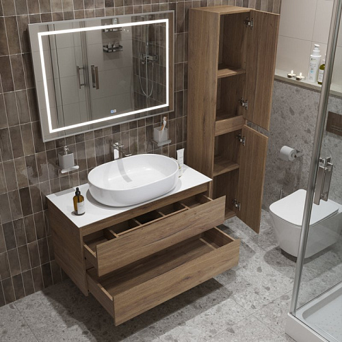 Тумба со столешницей и раковиной BelBagno KRAFT 100 kraft100rt-kepbo-1084-set подвесная KRAFT100RT-KEPBO-1084-SET Тумба со столешницей и раковиной BelBagno KRAFT 100 kraft100rt-kepbo-1084-set подвесная KRAFT100RT-KEPBO-1084-SET