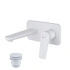 Смеситель для раковины Lemark Bronx LM3726MW встраиваемый, белый/матовый Смеситель для раковины Lemark Bronx LM3726MW встраиваемый, белый/матовый