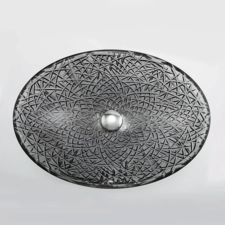 Раковина Boheme 813-B хрустальная черная овальная Раковина Boheme 813-B хрустальная черная овальная