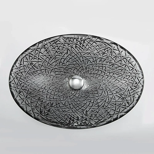 Раковина Boheme 813-B хрустальная черная овальная Раковина Boheme 813-B хрустальная черная овальная