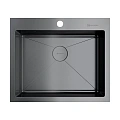 Кухонная мойка Omoikiri Akisame 59-GM нерж.сталь/вороненая сталь 4973096 Кухонная мойка Omoikiri Akisame 59-GM нерж.сталь/вороненая сталь 4973096