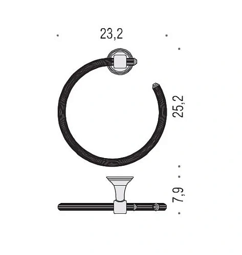 Полотенцедержатель Colombo Hermitage B3331.HPS PVD золото Полотенцедержатель Colombo Hermitage B3331.HPS PVD золото