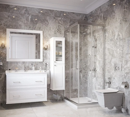 Тумба с раковиной STWORKI Хадстен 100 белая 540894 Тумба с раковиной STWORKI Хадстен 100 белая 540894