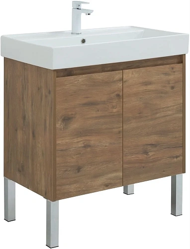 Тумба под раковину Aquanet Nova Lite 75 дуб рустикальный (2 дверцы) 00298852 Тумба под раковину Aquanet Nova Lite 75 дуб рустикальный (2 дверцы) 00298852