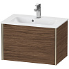 Картинка анонса товара «тумба под раковину duravit xviu xv40780b121 подвесная компакт 61 см орех темный»